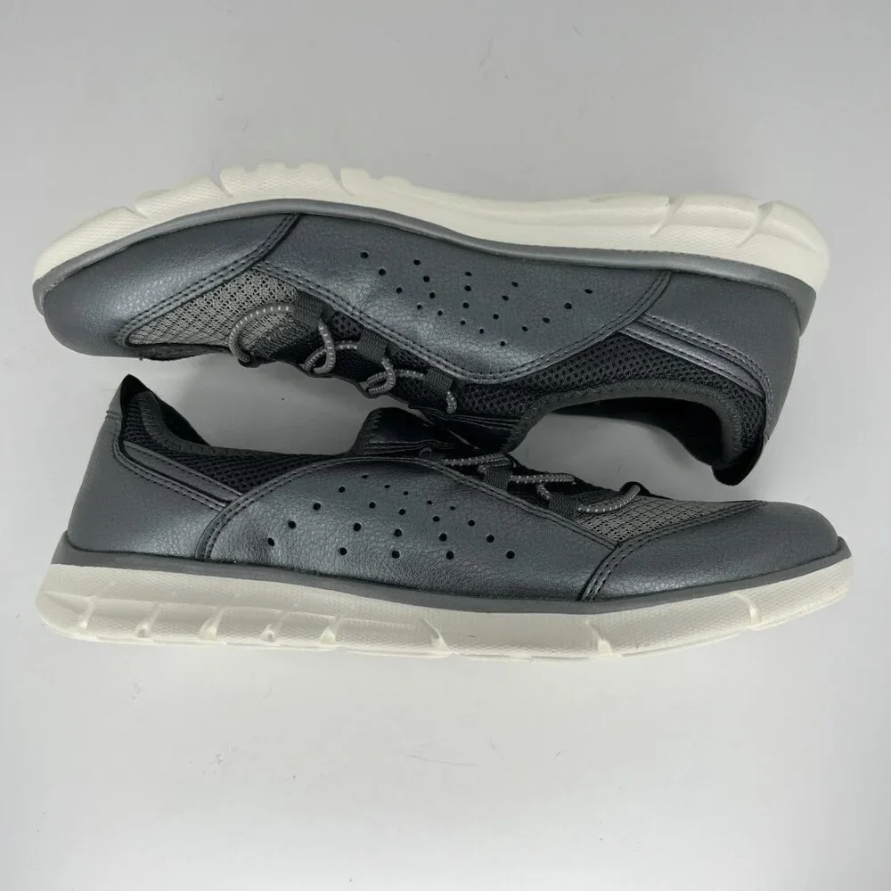 Earth Spirit Metal Gray Casual Slip-On Comfort Loafers Womens Size 10 Shoes